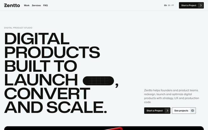 Zentto website preview