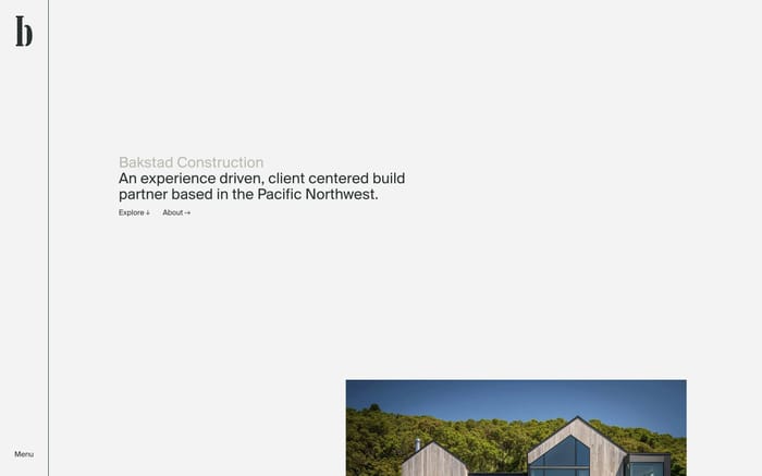 Bakstad Construction website preview