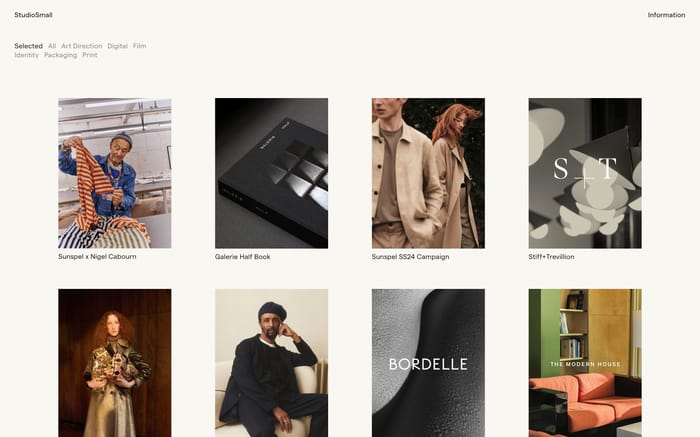 StudioSmall website preview