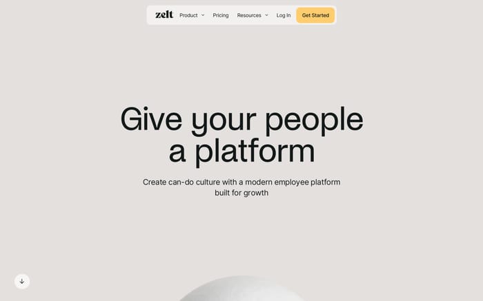Zelt website preview