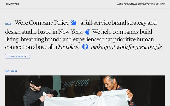 Company Policy website preview