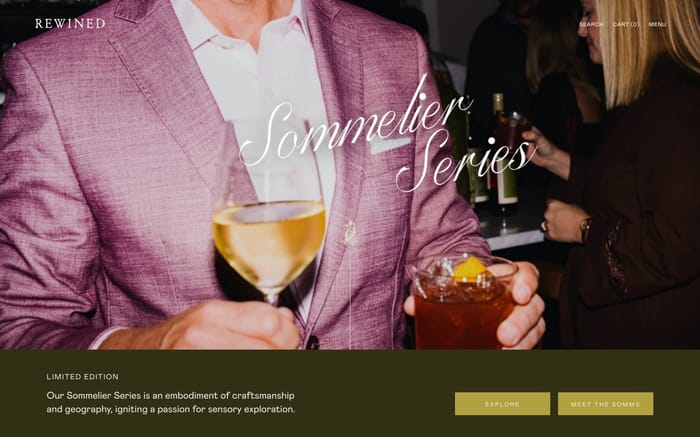 Rewined Candles website preview