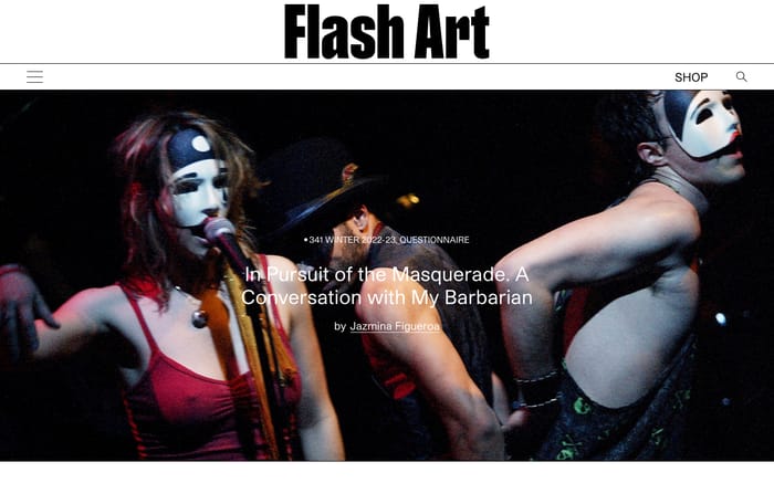 Flash Art website preview