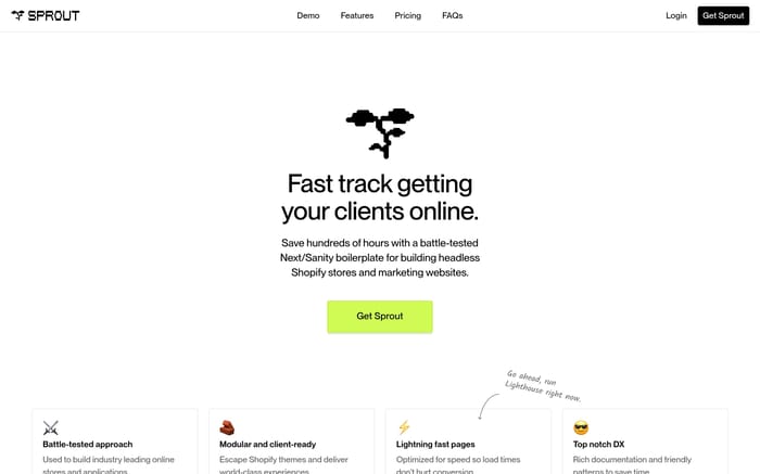Sprout website preview