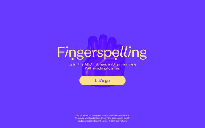 Fingerspelling website preview