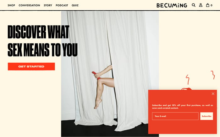 Becuming website preview
