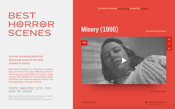 Best horror scenes website preview