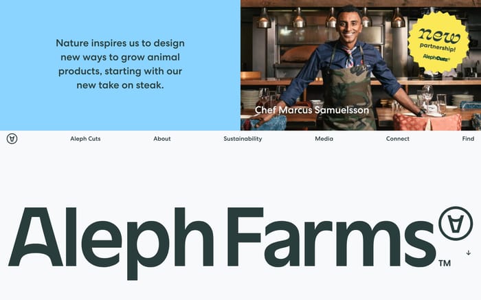 Aleph Farms website preview