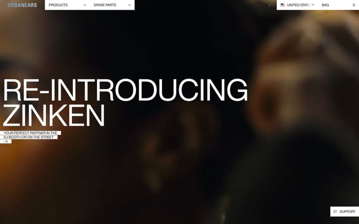 Urbanears website preview
