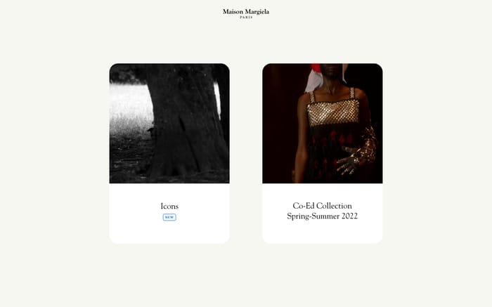 Maison Margiela website preview