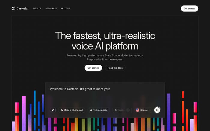Cartesia website preview