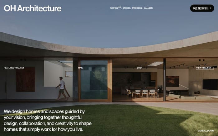 OH Architecture website preview