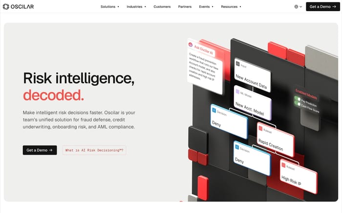 Oscilar website preview