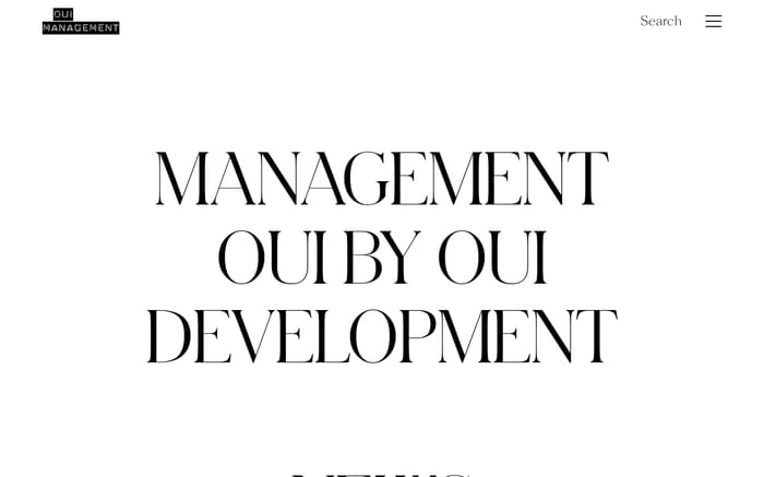 Oui Management website preview