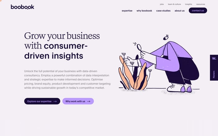 Boobook website preview