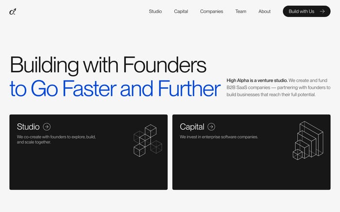 High Alpha website preview