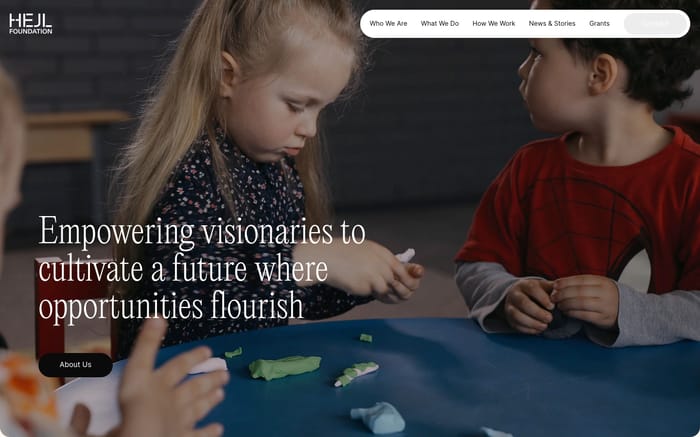 Hejl Foundation website preview