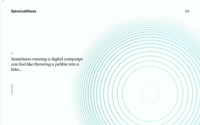 Spherical Waves Creative Studio website preview