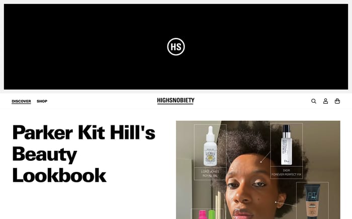 Highsnobiety website preview