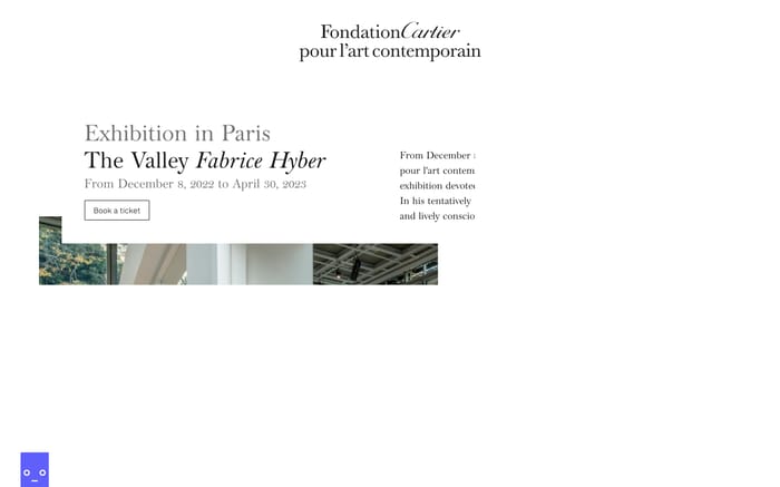 Fondation Cartier website preview