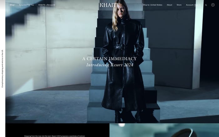 Khaite website preview
