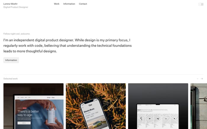 Lorenz Woehr website preview