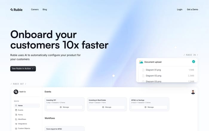 Rubie website preview
