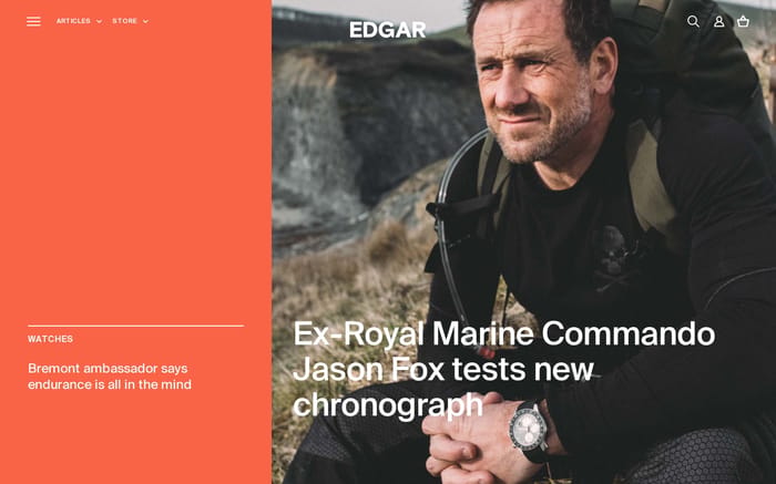 Edgar website preview