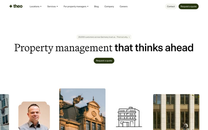 Theo website preview