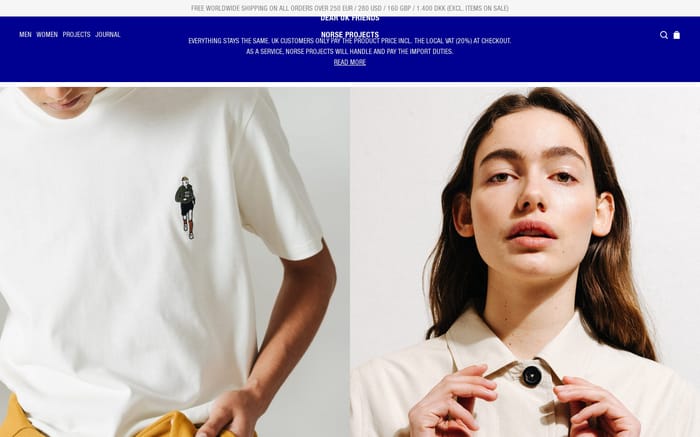 Norse Projects website preview