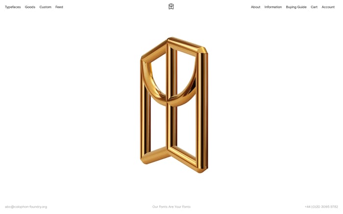 Colophon Foundry website preview
