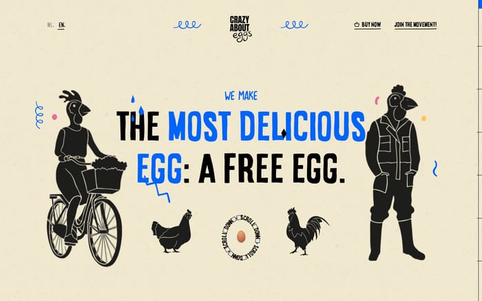 Crazy About Eggs website preview