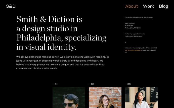 Smith & Diction website preview