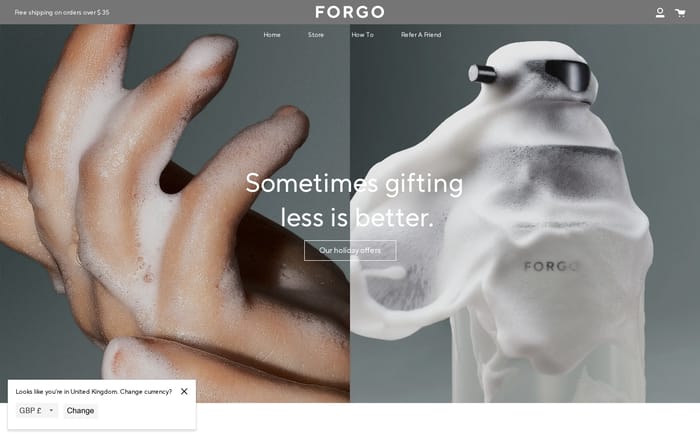 Forgo website preview
