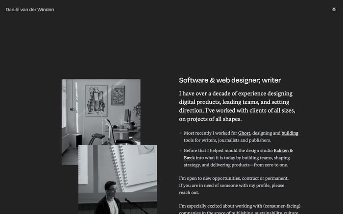Daniël van der Winden website preview