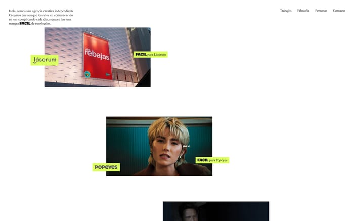 Facil website preview