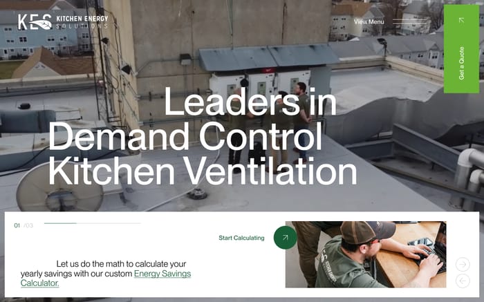 Kitchen Energy Solutions website preview