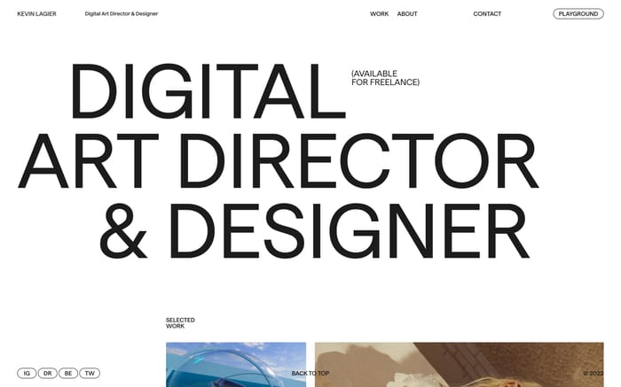 Kevin Lagier website preview