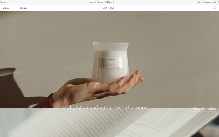 Aather website preview