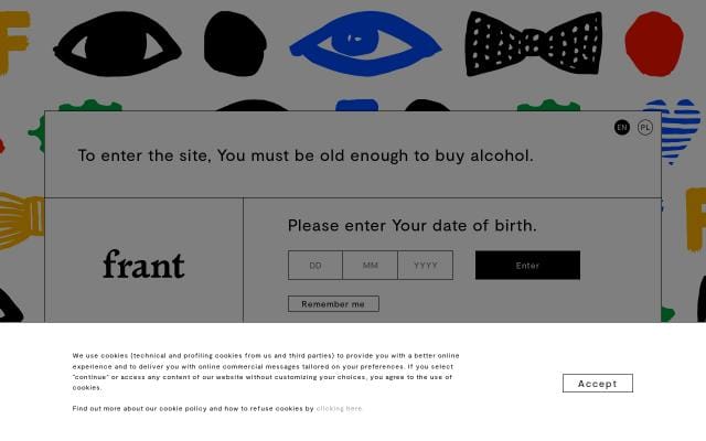Frant-vodka website preview