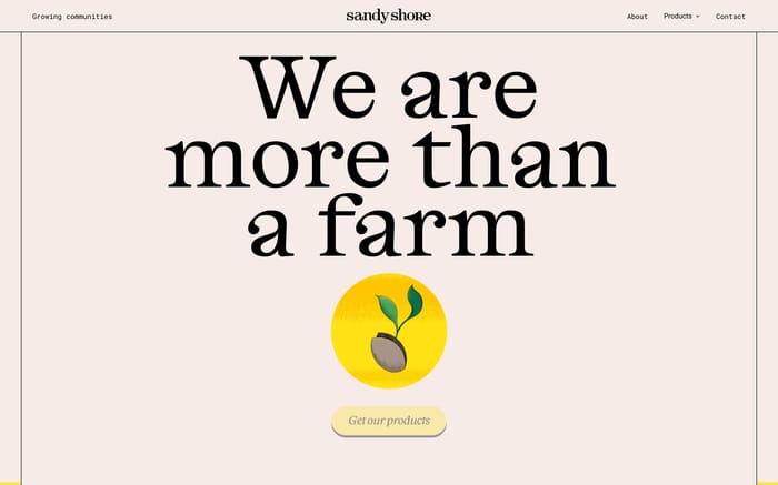Sandy Shore Farms website preview