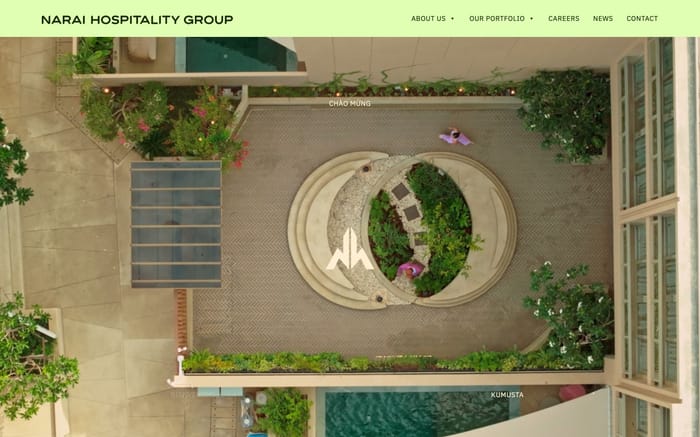 Narai Hospitality Group website preview