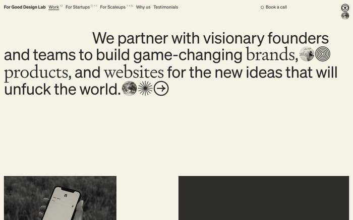 For Good Design Lab website preview