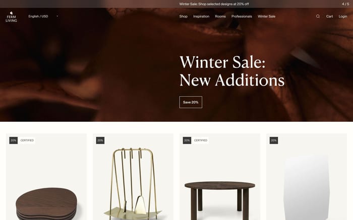 Ferm Living website preview