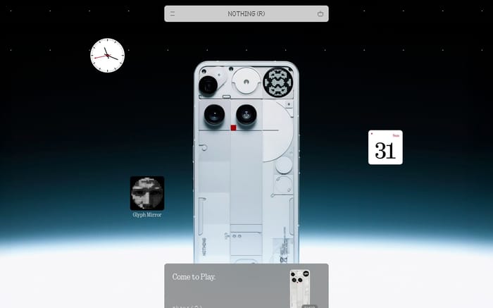 Nothing website preview