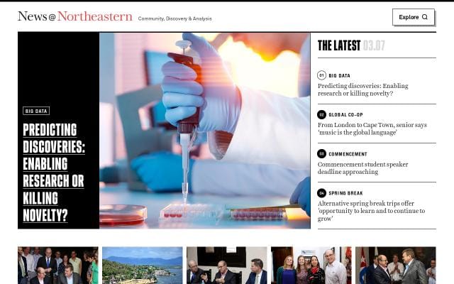 Northeastern website preview