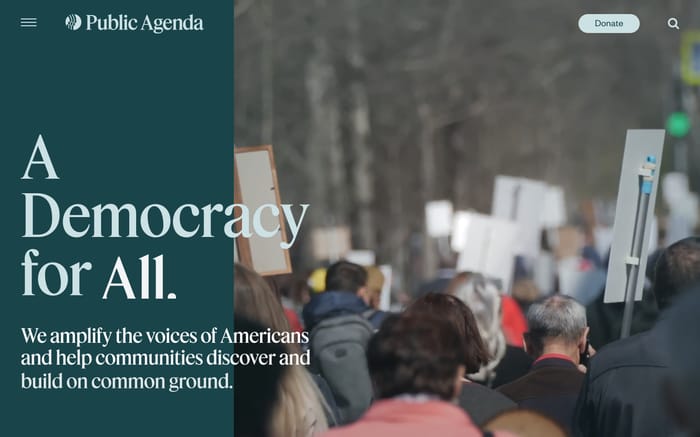 Public Agenda website preview