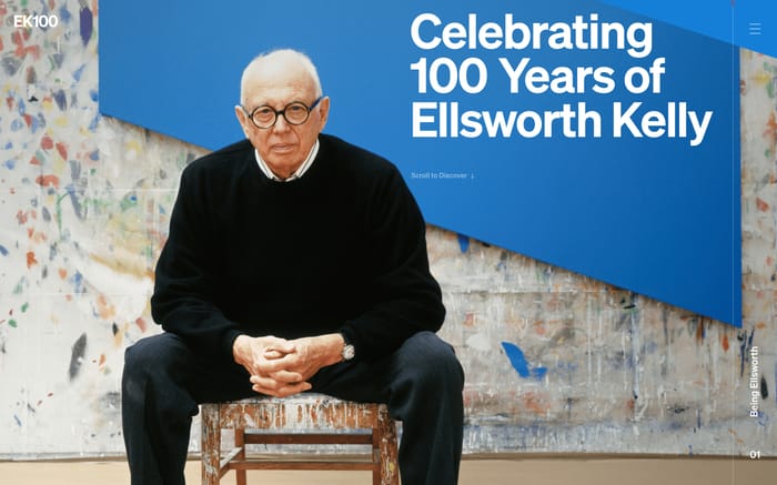 Ellsworth Kelly - Celebrating 100 Years website preview
