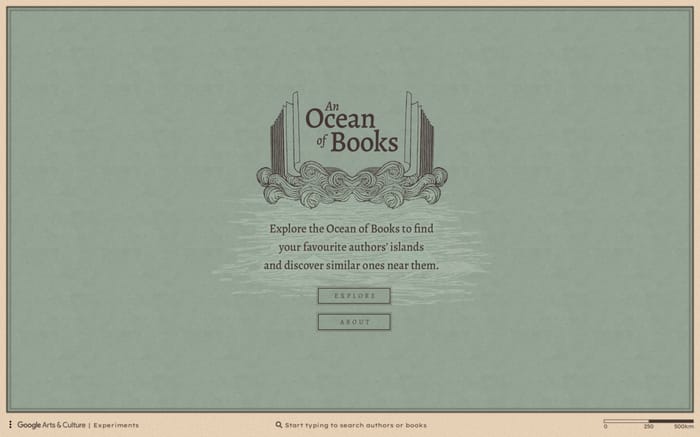 An Ocean of Books website preview
