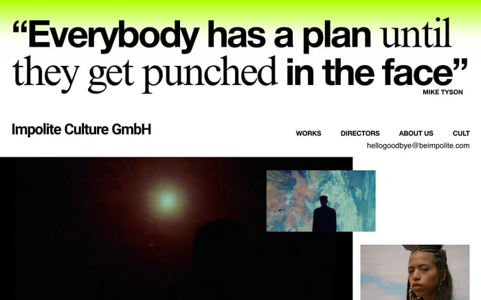 Impolite website preview